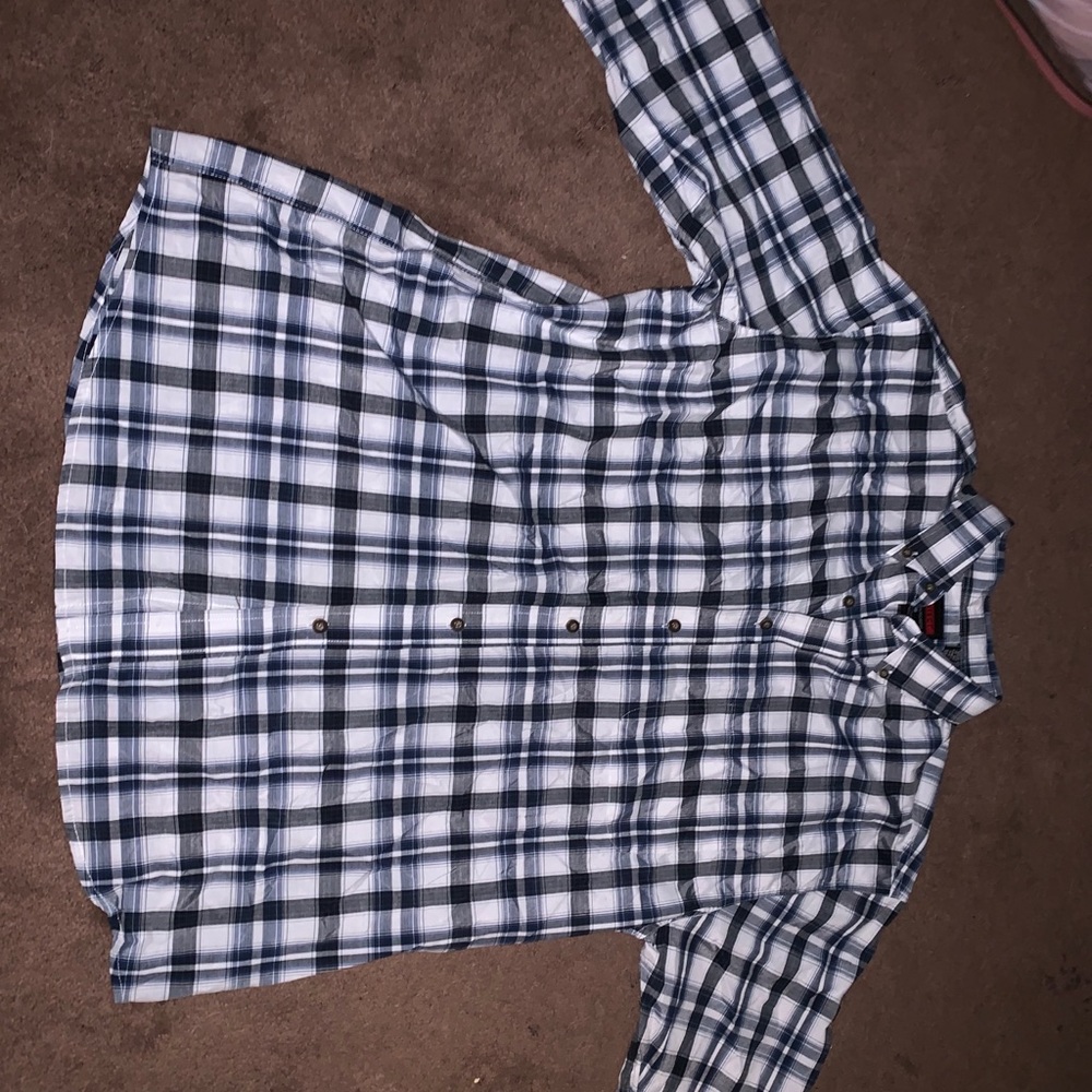 Plaid long sleeve architect button down